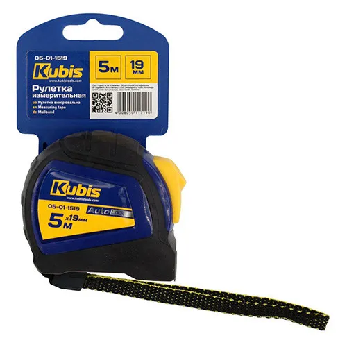 Рулетка измерительная 5м×19мм автостоп металлическое полотно Kubis 05-01-1519 заказать