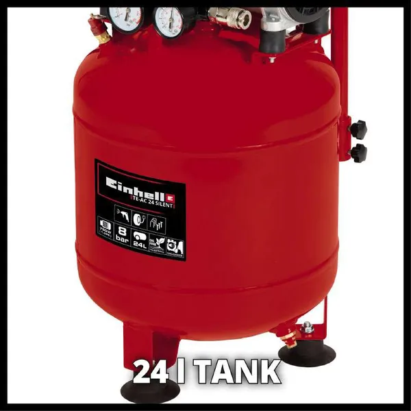 Компрессор воздушный Einhell TE-AC 24 Silent, 750Вт, 24л, 135л/мин, 8бар. купить в Украине
