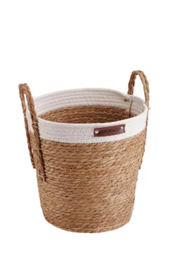 Корзина ARDESTO Prestigio 26х26х24см, рогожка из морских водорослей, хлопковый шпагат, серая фото