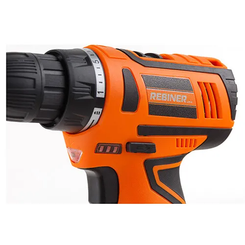 Купить Шуруповерт аккумуляторный 12 В, 2 А/ч, 1300 об/мин Rebiner RAD-12LiSL со скидкой