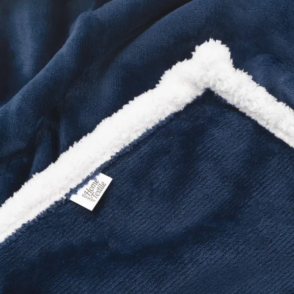 Заказать Плед ARDESTO Sherpa 160х200см, 100% полиэстер, синий темный с доставкой