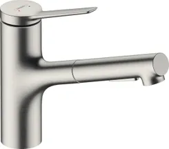 Смеситель для кухни Hansgrohe Zesis M33, дл.излива - 219мм, вытяжной, 1 рычаг, KM150, сталь фото