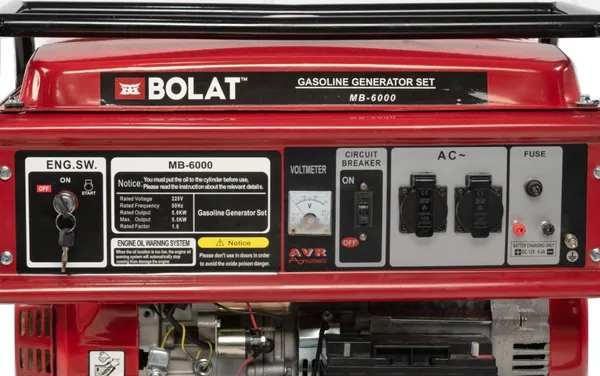 Генератор бензиновий Bolat MB-6000, 5 / 5.5 кВт фото №3