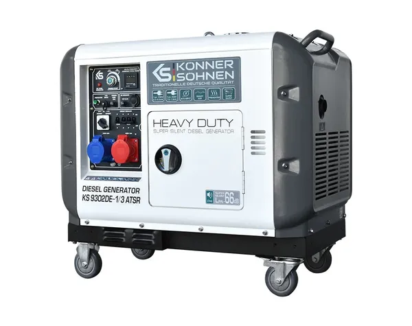 Генератор дизельный Konner&Sohnen KS 9302DE-1/3 ATSR 230/400В 6.5/6.0кВт 7.5/7.0кВт 1/3Фазы АВР(ATS) электростартер 168кг заказать