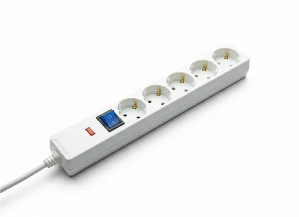 Удлинитель сетевой 2E 3м, 5xТипF, 16A, фильтр, белый