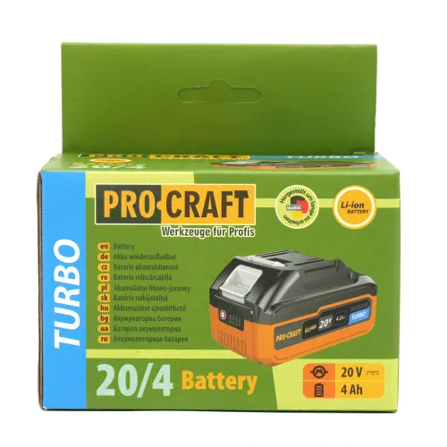 Акумулятор 20 В, 4 А/г Procraft 20/4 Turbo акумуляторна батарея з доставкою