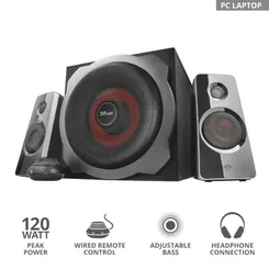 Акустическая система (Колонки) Trust 2.1 GXT 38 Tytan Ultimate Bass Speaker Set  BLACK фото