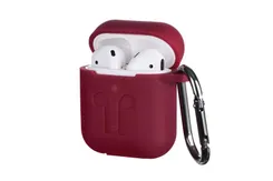 Чохол 2Е для AirPods (Gen 1-2, 2016-2019), Pure Color Silicone Imprint (3.0mm), бордовий фото