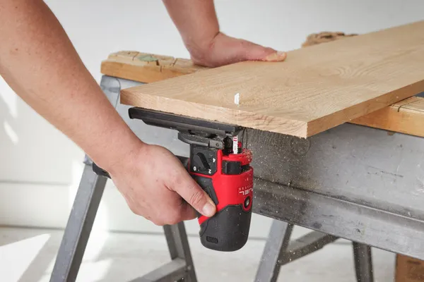 Пила лобзикова акумуляторна безщіткова M12 FJS-0 (+лезо, адаптер для видалення пилу, пилозахисний чохол, захист від уламків, м'я заказать