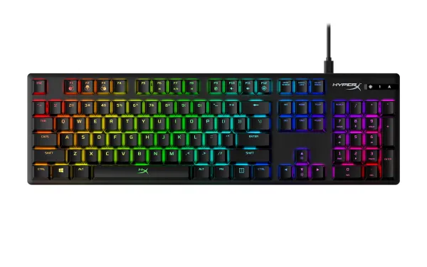 Клавіатура механічна HyperX Alloy Origins PBT 104key, Red, USB-A, EN/UA, RGB, чорний