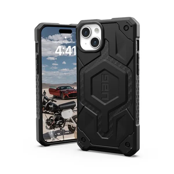 Чохол UAG для iPhone 15 Plus, Monarch Pro Magsafe, Carbon Fiber