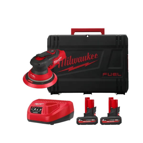 Шліфмашина ексцентрикова акумуляторна MILWAUKEE M12 FROS5-502X O150мм (ЗП+2акум.Х5Аг+HDкейс)
