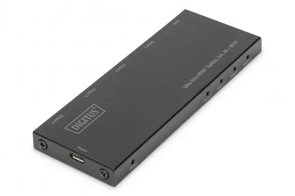 Відеосплітер DIGITUS HDMI (INx1 - OUTx4), 4K, Ultra Slim