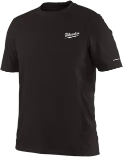 Футболка MILWAUKEE, WWSS дихаюча з коротким рукавом, чорна, розмір L фото