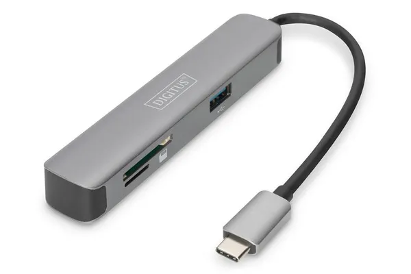 Хаб DIGITUS USB-C > HDMI/2xUSB-A/SD/MicroSD