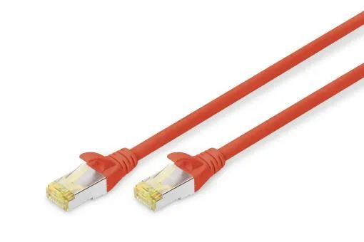 Патч-корд DIGITUS CAT 6a S-FTP, 1м, AWG 26/7, Cu, LSZH, червоний