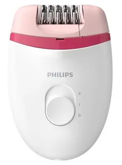 Эпилятор  Philips Satinelle Essential дисковый, от сети, пинцет.-20, сух., насадок-1, бело-розовый фото