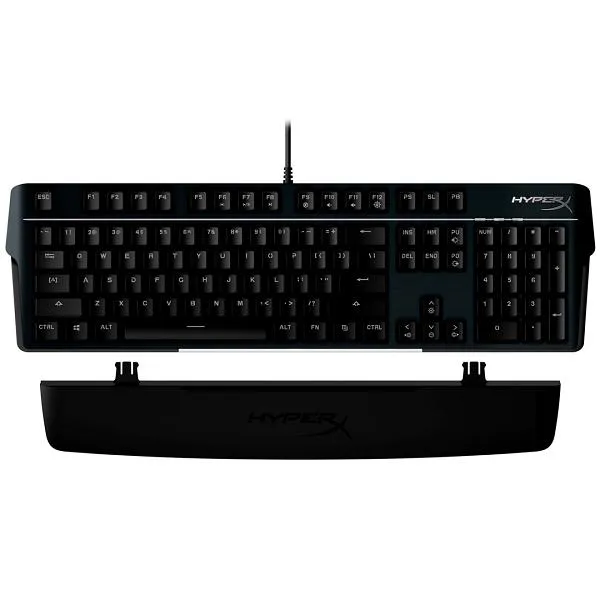 Клавіатура механічна HyperX Alloy MKW100 104key, TTC Red, USB-A, EN/UA, RGB, чорний