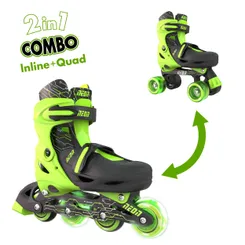 Роликовые коньки Neon Combo Skates Салатовый (Размер 30-33) фото