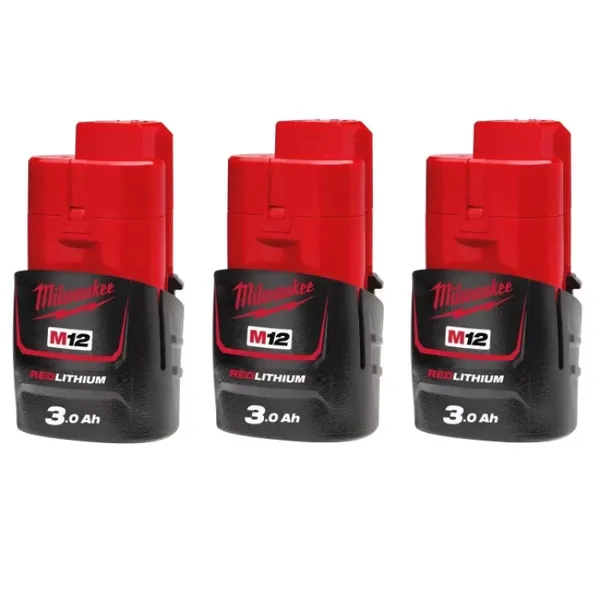 Набор аккумулятора и зарядного устройства Milwaukee NRG-303 12В 3х3Ач Redlithium M12, ЗП С12C цена в Украине