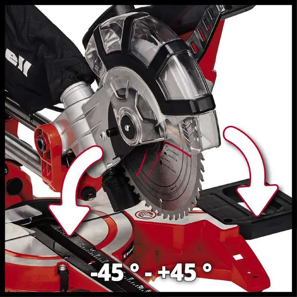 Пила торцовочная Einhell TC-SM 2131/2 Dual с протяжкой, 1800Вт, диск 210мм, длина реза 310мм, лазер, 11кг. цена в Украине
