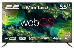 Телевизор 55" 2E MiniLED 4K 60Hz Smart WebOS Black фото