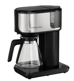 Кофеварка Russell Hobbs  капельная  Attentiv, 1.25л, молотый, черно-серебристый фото