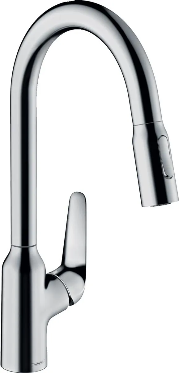 Смеситель для кухни Hansgrohe Focus M42, дл.излива - 224мм, вытяжной, 1 рычаг, KM220, хром