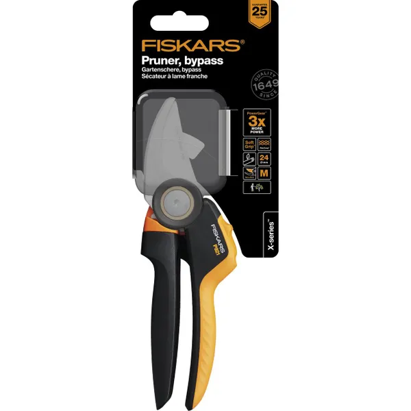 Секатор площинний Fiskars PowerGear M P921, 28,5см, 245гр ціна в Україні