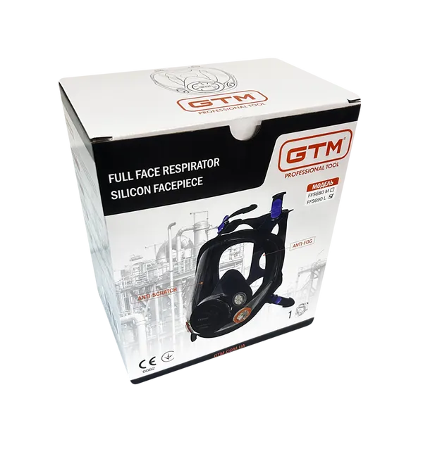 Маска повнолицьова GTM 6800 середній розмір (без фільтрів) купить в Украине