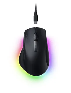Миша Razer Pro Click V2, RGB, USB-A/WL/BT, чорний фото