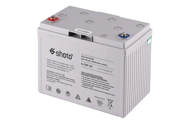 Аккумуляторная батарея SHOTO 6CNF, 12V, 65 Ah, GEL-CARBON