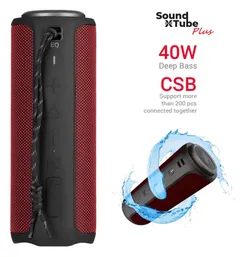 Акустична система 2E SoundXTube Plus TWS, MP3, Wireless, Waterproof Red фото