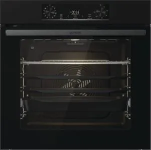 Духовой шкаф Gorenje электрический, 77л, A+, пар, дисплей, пиролиз, черный