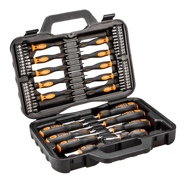 Викрутки Neo Tools набір 58шт, 40 біт, SL,PH,Torx,H, сталь S2, кейс