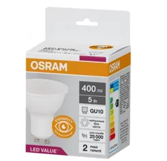 Лампа OSRAM LED GU10 5Вт 4000K 400Лм PAR16 VALUE фото