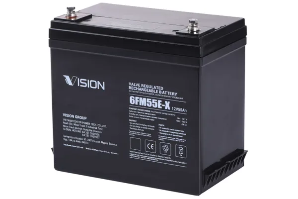 Акумуляторна батарея Vision FM, 12V, 55 Ah