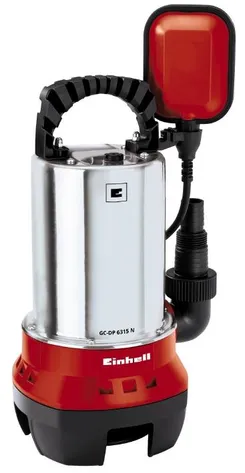 Насос дренажний Einhell GC-DP 6315 N 630 Вт, 17000 л/г, вис. 8 м, глиб. 5 м, корпус нерж, 5.5 кг фото