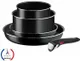 Набор посуды Tefal Ingenio Easy Cook & Clean, 5 предметов, алюминий, нержавеющая сталь, бакелит, черный