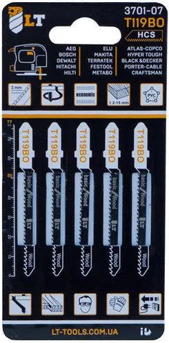 Пилки для лобзика LT-T119BO 5 шт. (3701-07) фото