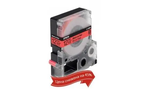 Картридж зі стрічкою Epson LK4RBP принтерів LW-300/LW-400/LW-400VP/LW-600P/LW-700/LW-Z710/LW-900P/LW-1000P/LW-Z5000BE Pastel Black/Red 12mm/9m