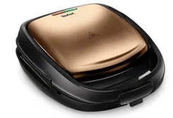 Мультимейкер Tefal Coppertinto 700Вт, тефлон, 2 пластины, корпус-металл, черно-бронзовый фото