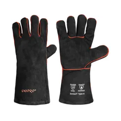 Перчатки сварщика Dnipro-M Черные фото