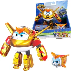 Ігровий набір Super Wings Transforming Золотий Хлопчик і улюбленець (Golden Boy & Pet) фото