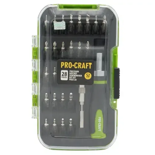 Набор бит 28 шт с отверткой Procraft PRSS-28 в кейсе