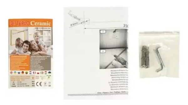 Купить Керамическая электронагревательная панель (ИК + конвекция) с терм.-рег. Teploceramic TCH-RA750-695542 до 15 м2, 90 х 60 см со скидкой