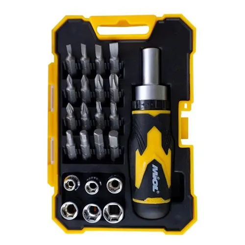 Реверсивная отвертка с комплектом насадок 23 шт MIOL 65-070 цена в Украине