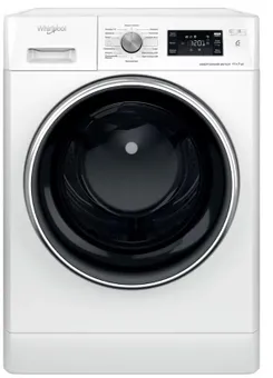 Стирально-сушильная машина Whirlpool фронтальная, 11(7)кг, 1600, A, 60см, дисплей, пар, инвертор, люк черный, белый фото