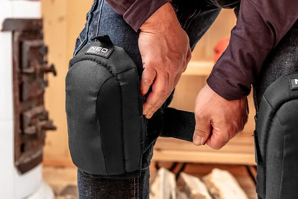 Заказать Наколенники защитные Neo Tools, мягкая тканевая подушка, полиэстер 600D, на липучке, черный с доставкой