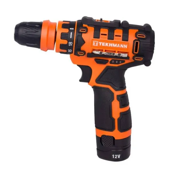 Шурупокрут-дриль Tekhmann TCD-12/2 DFR 12В 2х2А·год 20Нм 350·1500об·хв 1.1кг купить в Украине